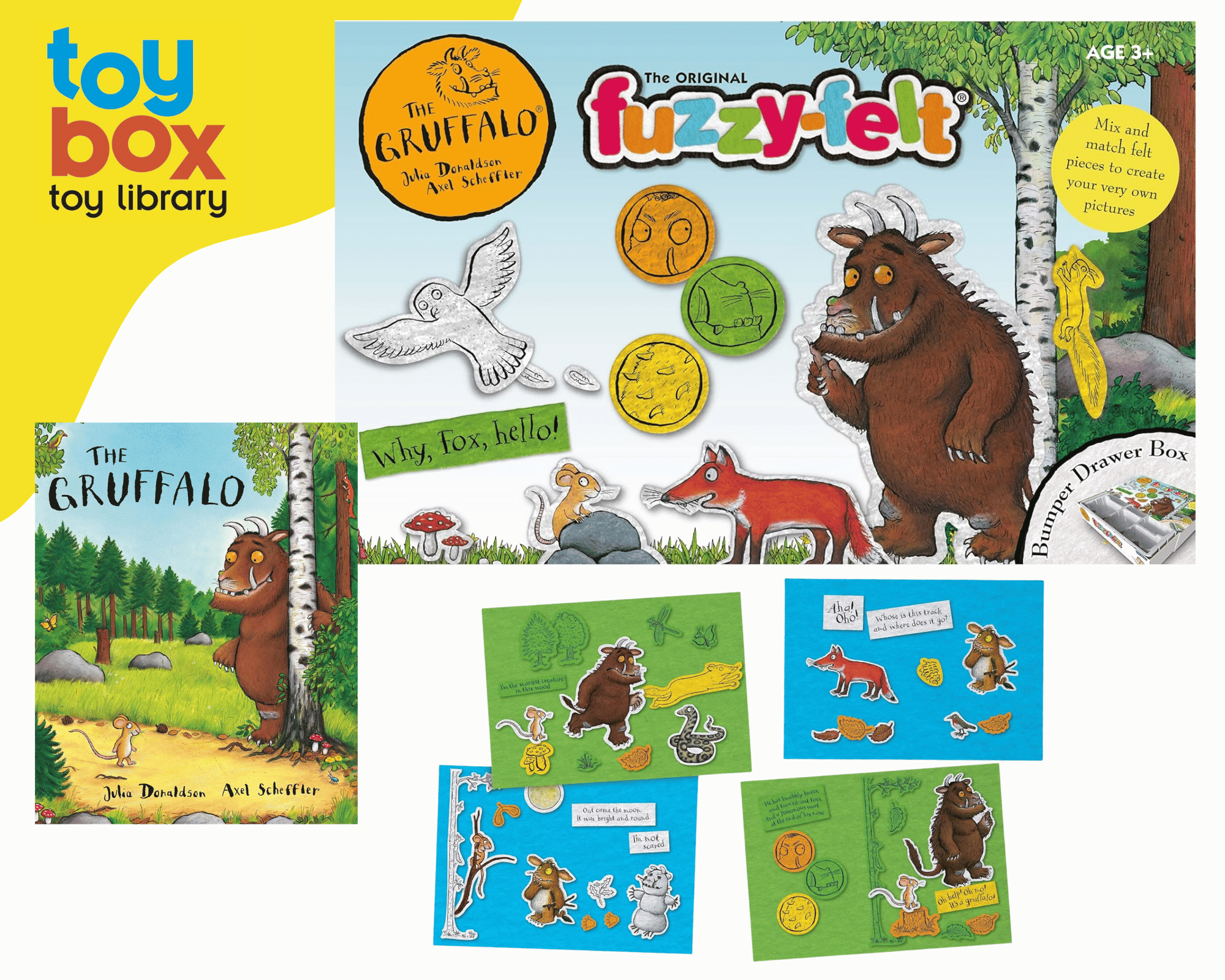 The Gruffalo Fuzzy Felt set & Book